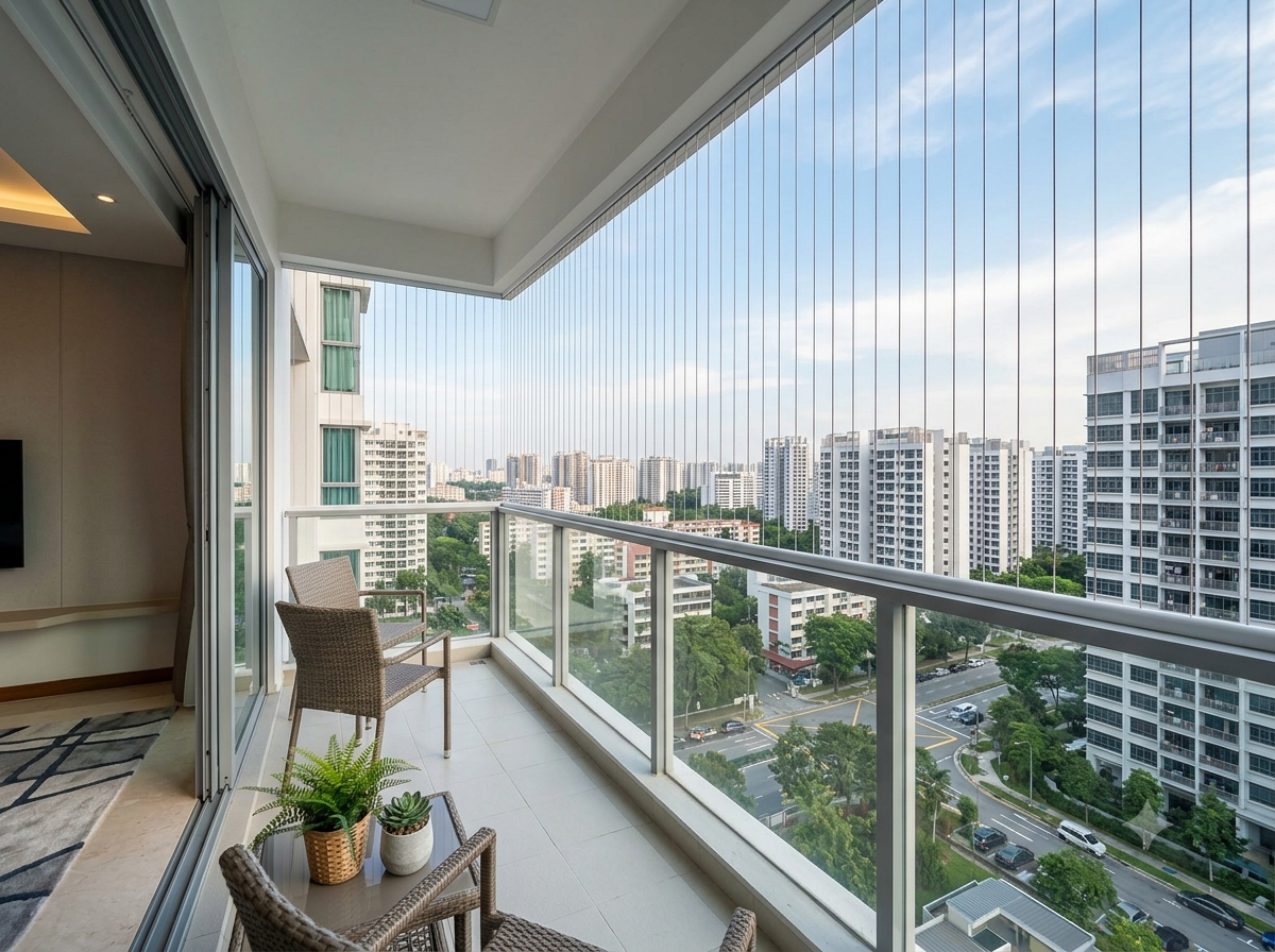 Invisible grills installed in Marathahalli, Bangalore
