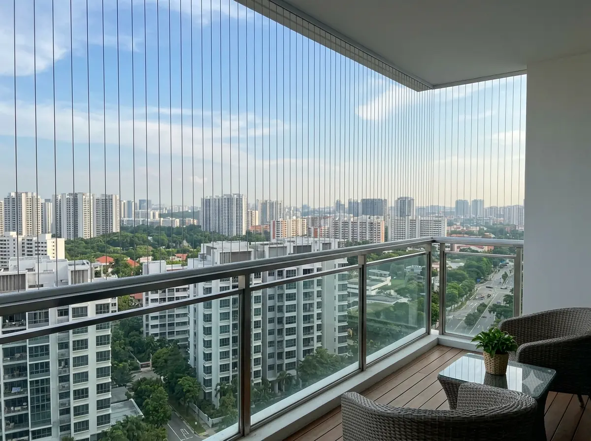 Invisible grill balcony installation in Bangalore